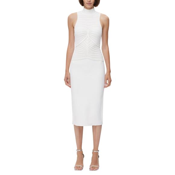 HERV? L?GER Dresses & Skirts - Herve Leger Sleek Alabaster Chenille Stripe Midi Dress Size S NWT